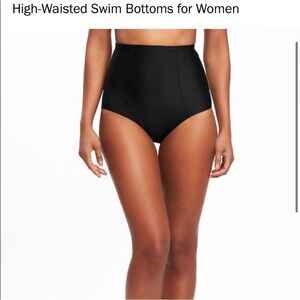 NEW! Old Navy High Waisted Swim Bottoms Size XL black